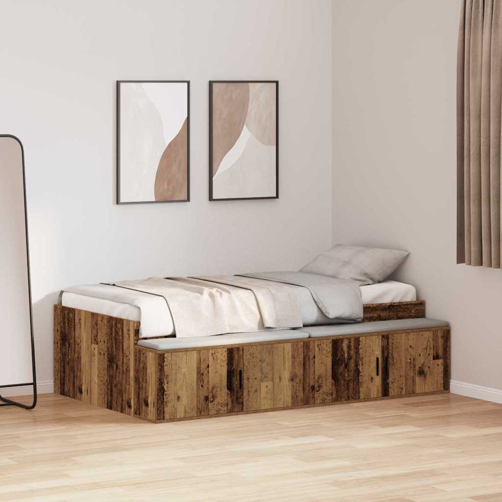 vidaXL Estructura de cama con cajón Madera Vieja 70 x 190 cm