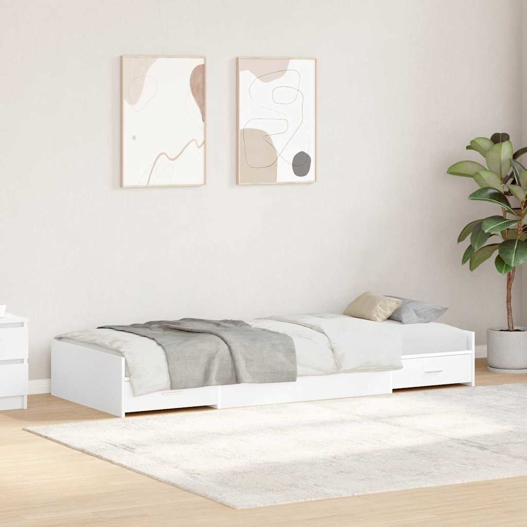 vidaXL Estructura de cama con cajón 90 x 200 cm Madera de ingeniería