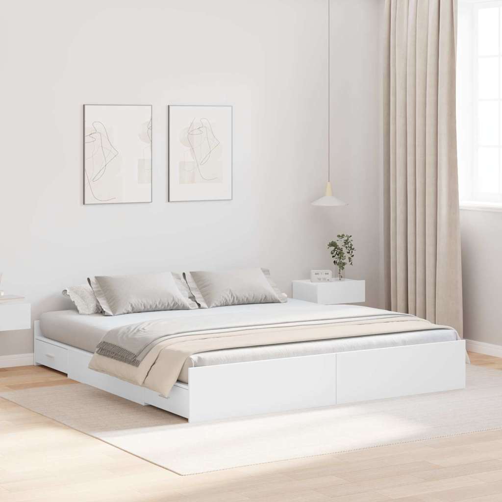 vidaXL Cama con almacenamiento 180 x 200 cm Madera de ingeniería