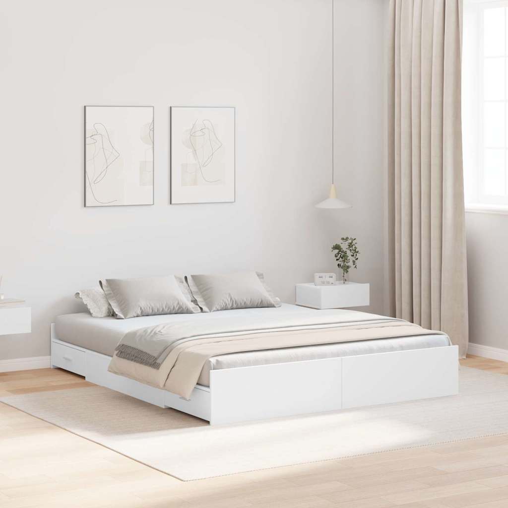 vidaXL Cama con almacenamiento 160 x 200 cm Madera de ingeniería