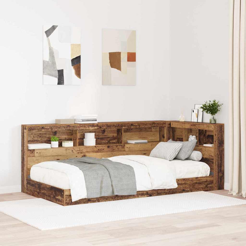 vidaXL Cabecera de almacenamiento Madera Vieja Madera de ingeniería