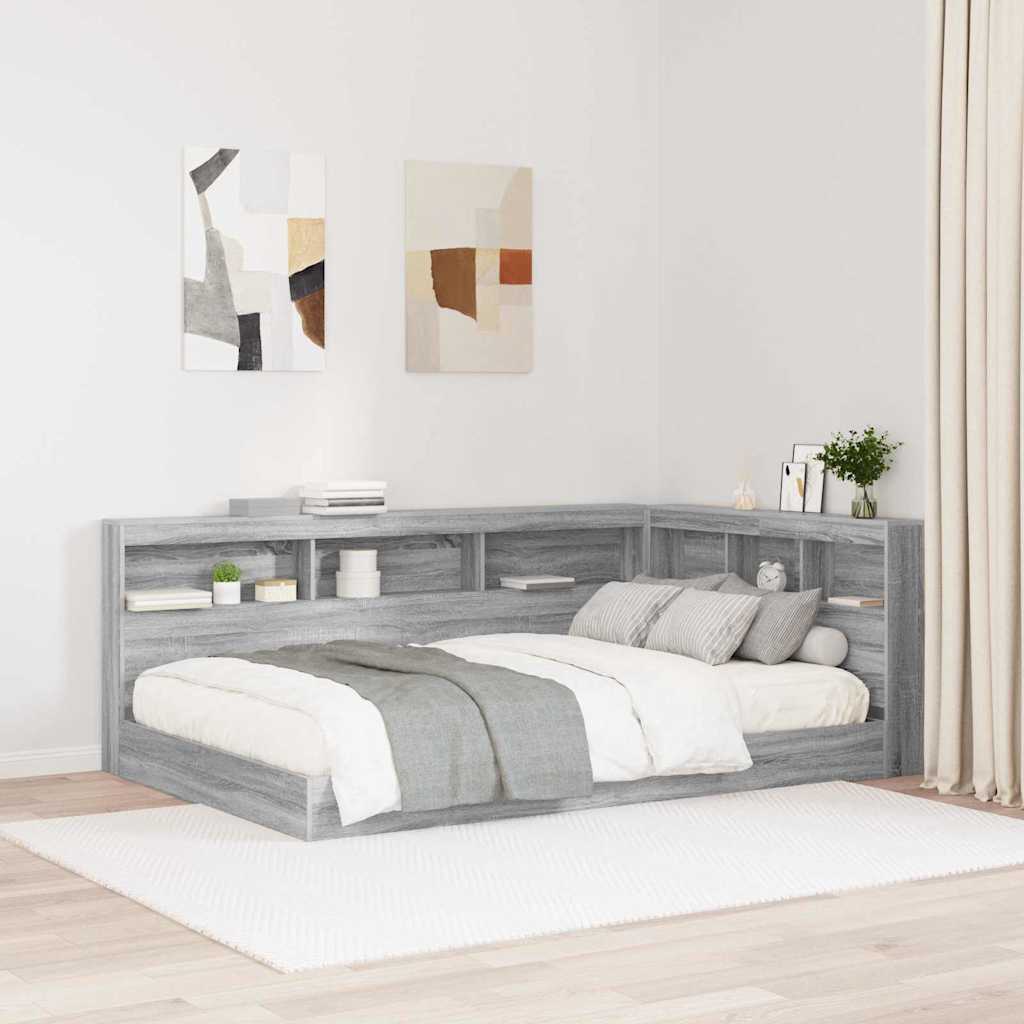 vidaXL Cabecera de almacenamiento Gris Sonoma Madera de ingeniería