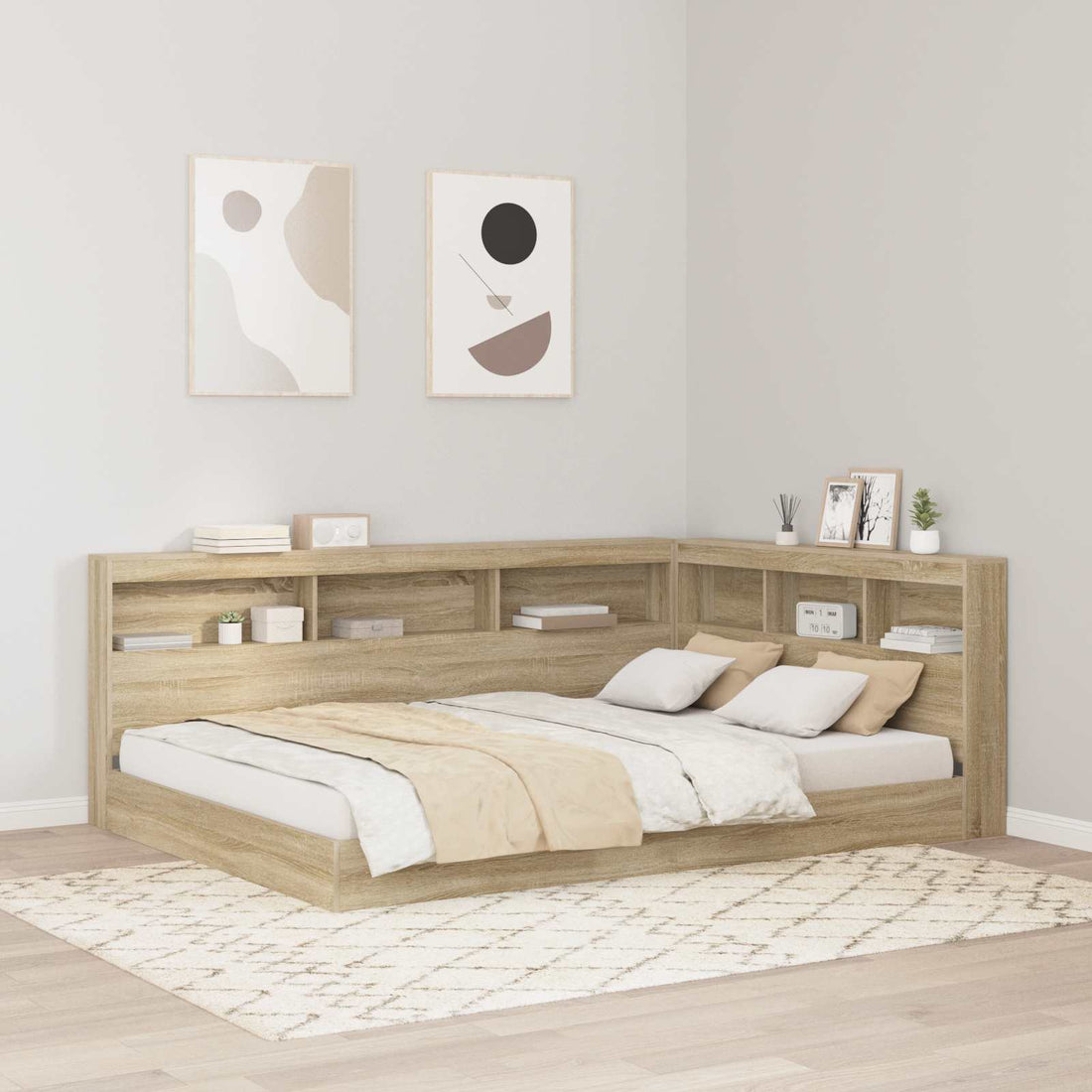 vidaXL Cabecera de almacenamiento Roble Sonoma Madera de ingeniería