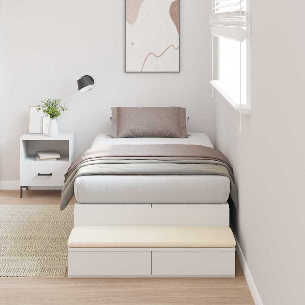 vidaXL Cama con almacenamiento con cajón 90 cm Madera de ingeniería