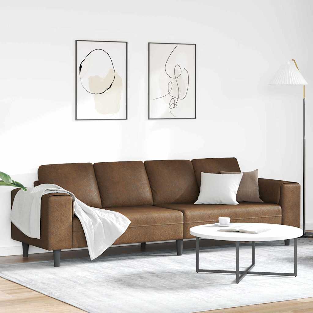 vidaXL Sofá de sala Marrón 250 x 77 x 76 cm