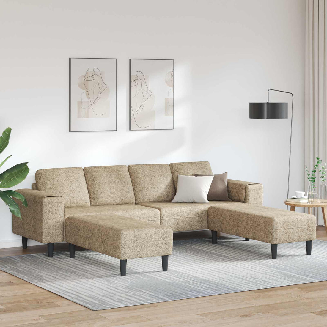 vidaXL Sofá de sala 3 uds. Gris Claro