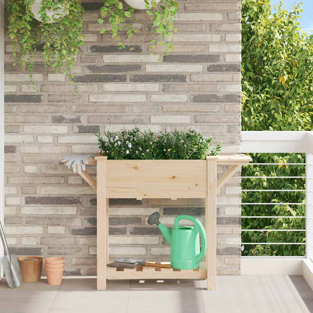 vidaXL Macetero de Jardín Beige 111 x 37 x 76,5 cm