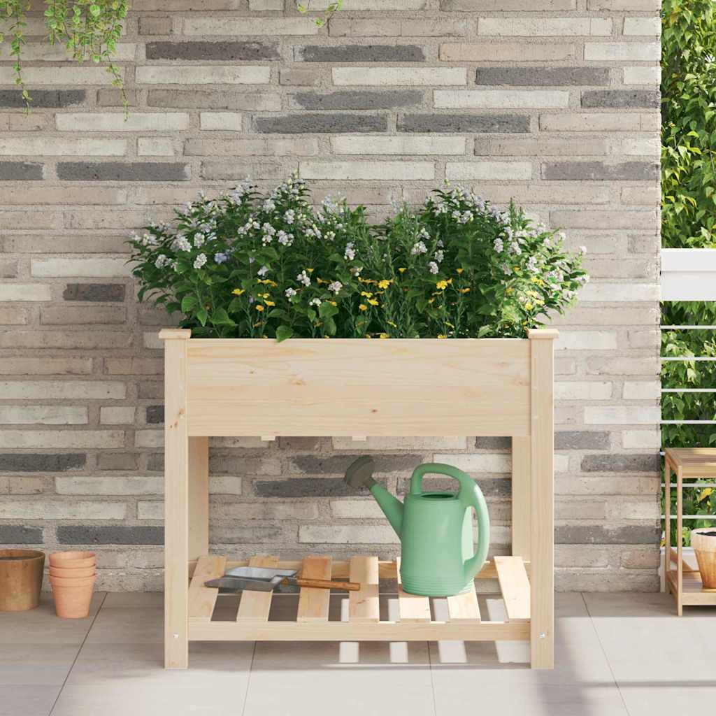 vidaXL Macetero de Jardín Beige 90 x 90 x 76,5 cm