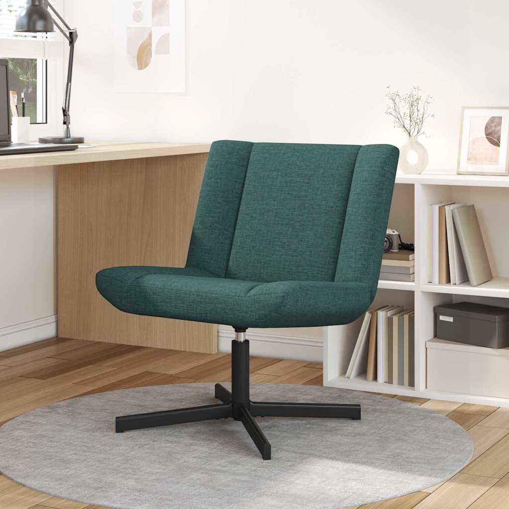 vidaXL Silla giratoria Verde oscuro 63 x 75 x 76 cm tela