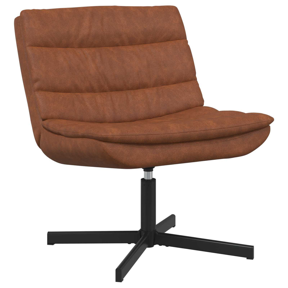 vidaXL Silla giratoria Marrón 63 x 75 x 76 cm PU antiguo