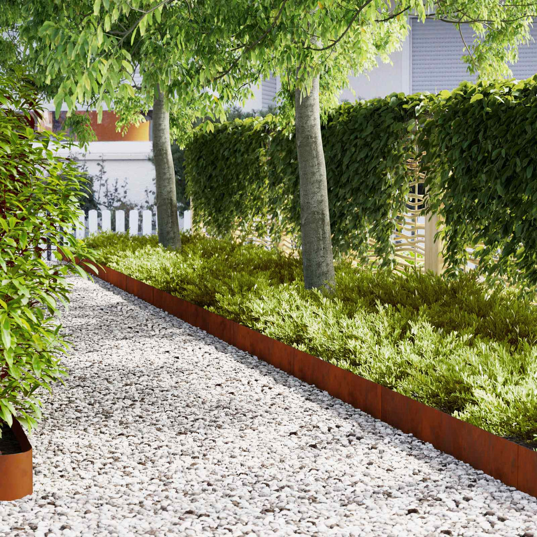 vidaXL Borde de Césped 50 uds. 100 x 0.05 x 20 cm Acero autopatinable