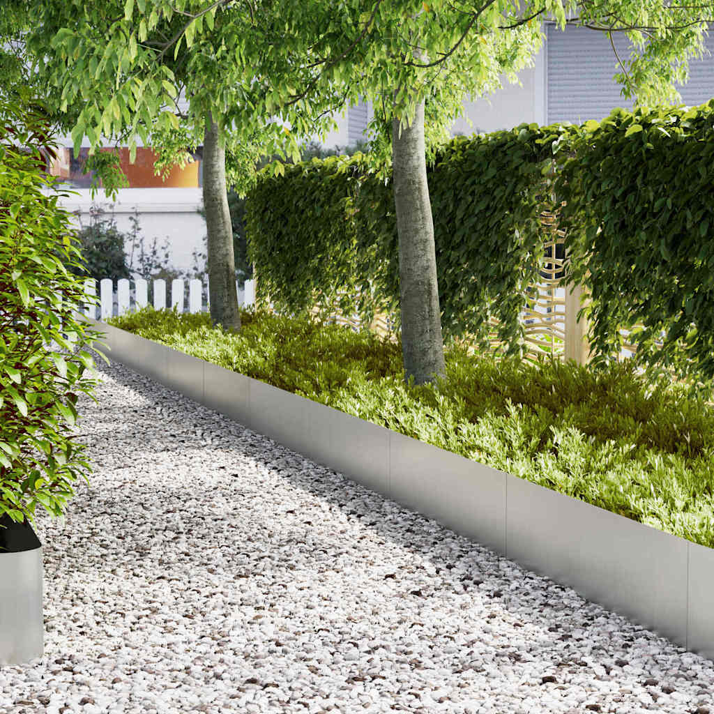 vidaXL Borde de Césped 50 uds. 100 x 0,05 x 30 cm Acero Galvanizado