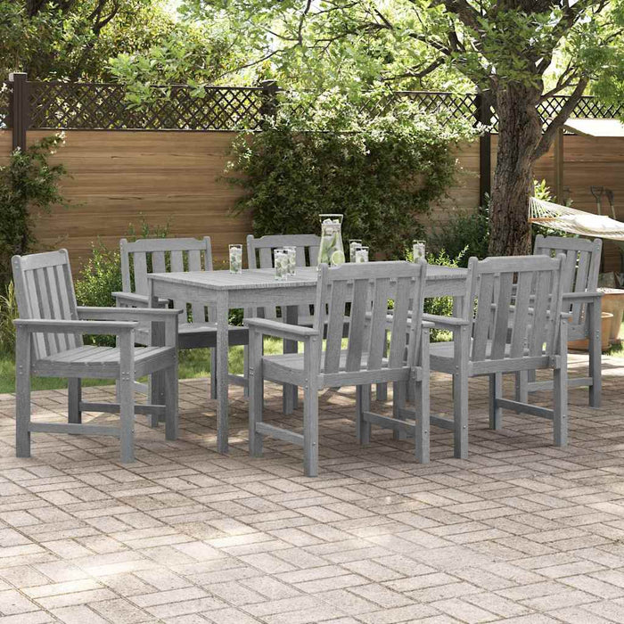 vidaXL Silla de Jardín 6 uds. Gris Claro Polietileno