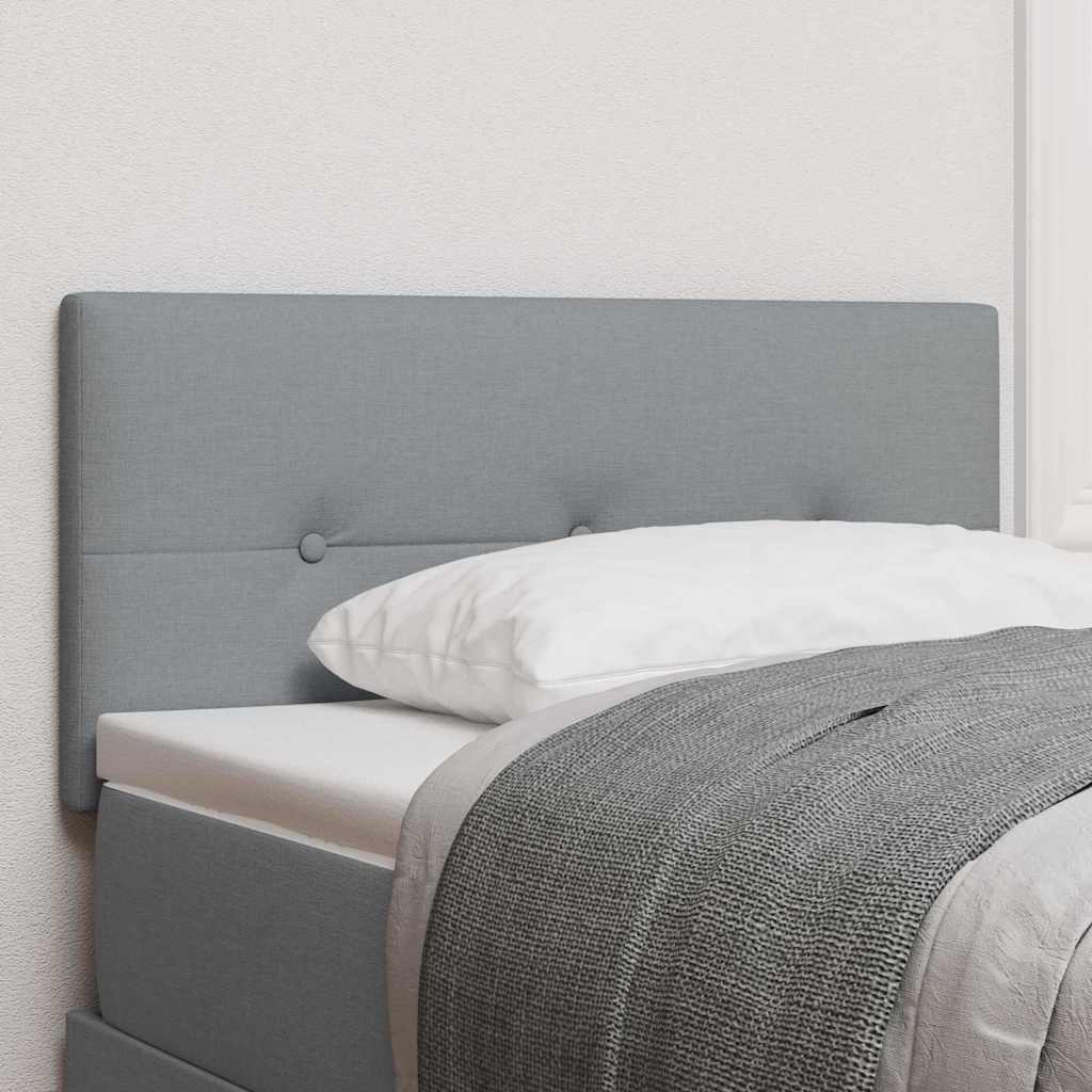 vidaXL Cabecero Ajustable en Altura con cabecera Gris Claro 90 cm tela