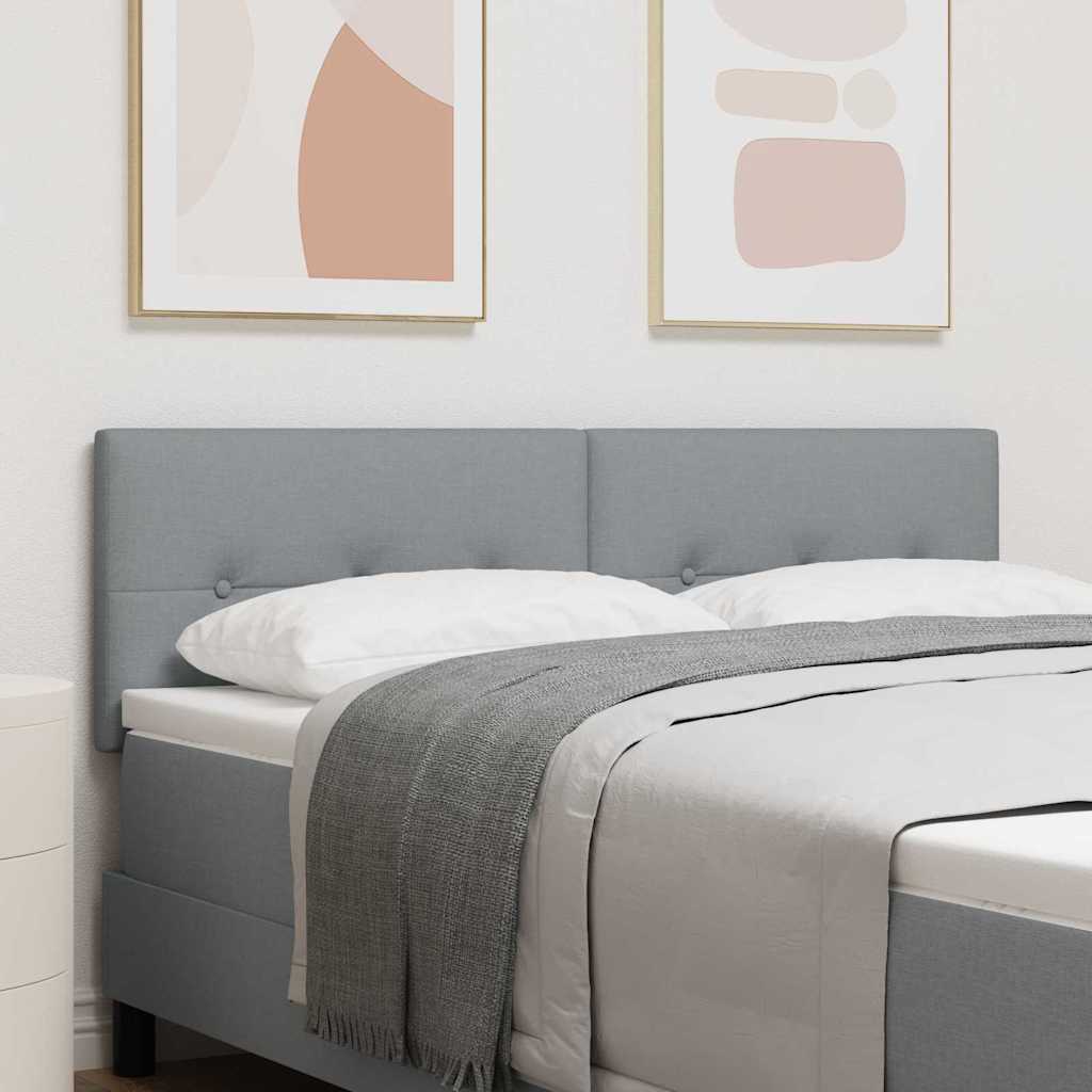 vidaXL Cabecero Ajustable en Altura Gris Claro 144 cm tela