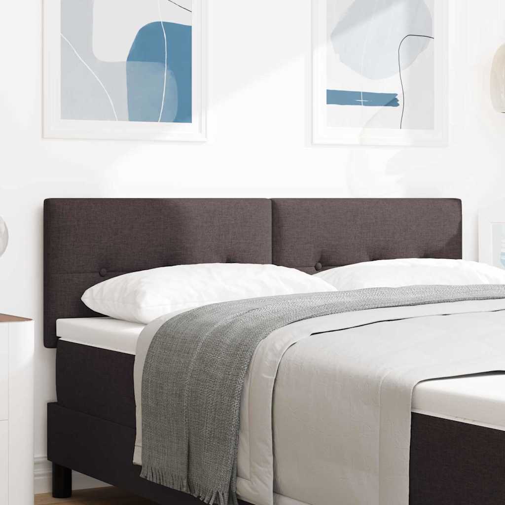 vidaXL Cabecero Ajustable en Altura Marrón Oscuro 160 cm tela