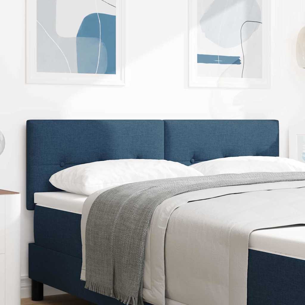 vidaXL Cabecero Ajustable en Altura con cabecera Azul 160 cm tela
