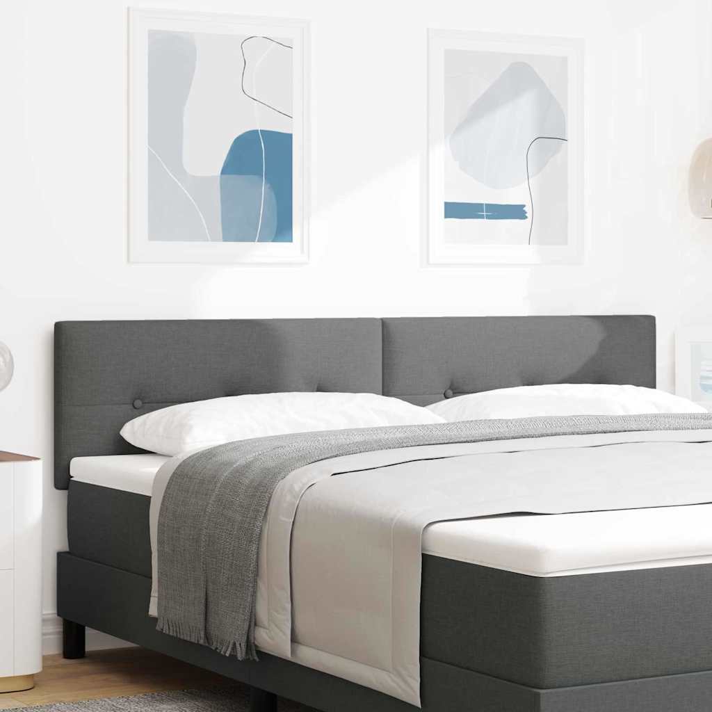 vidaXL Cabecero Ajustable en Altura Gris oscuro 180 cm tela