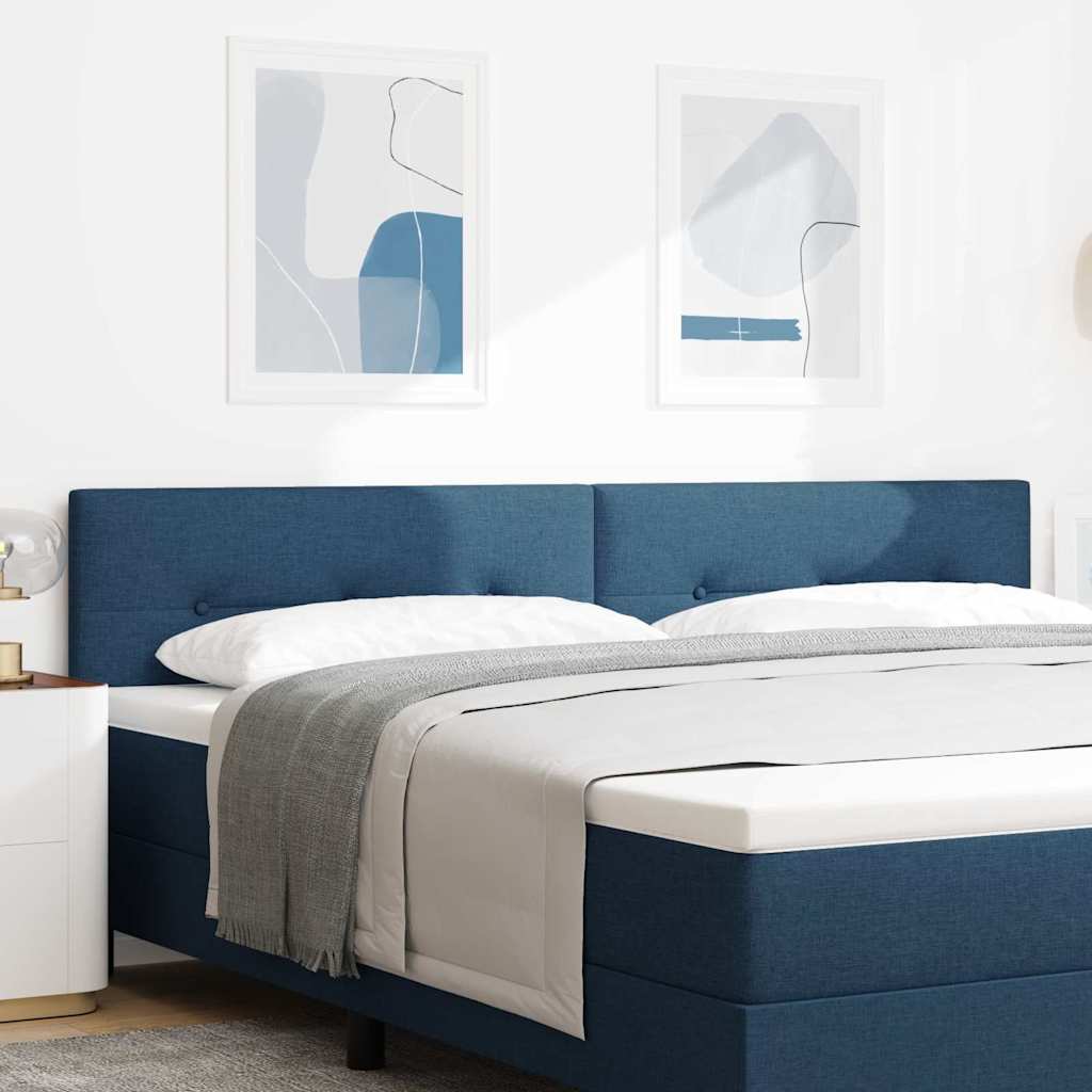vidaXL Cabecero Ajustable en Altura con cabecera Azul 200 cm tela