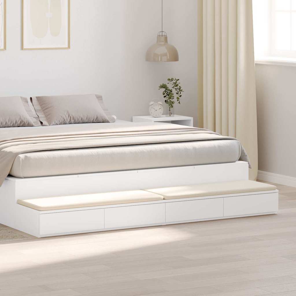 vidaXL Cajones de cama 200 x 36,5 x 16,5 cm Madera de ingeniería