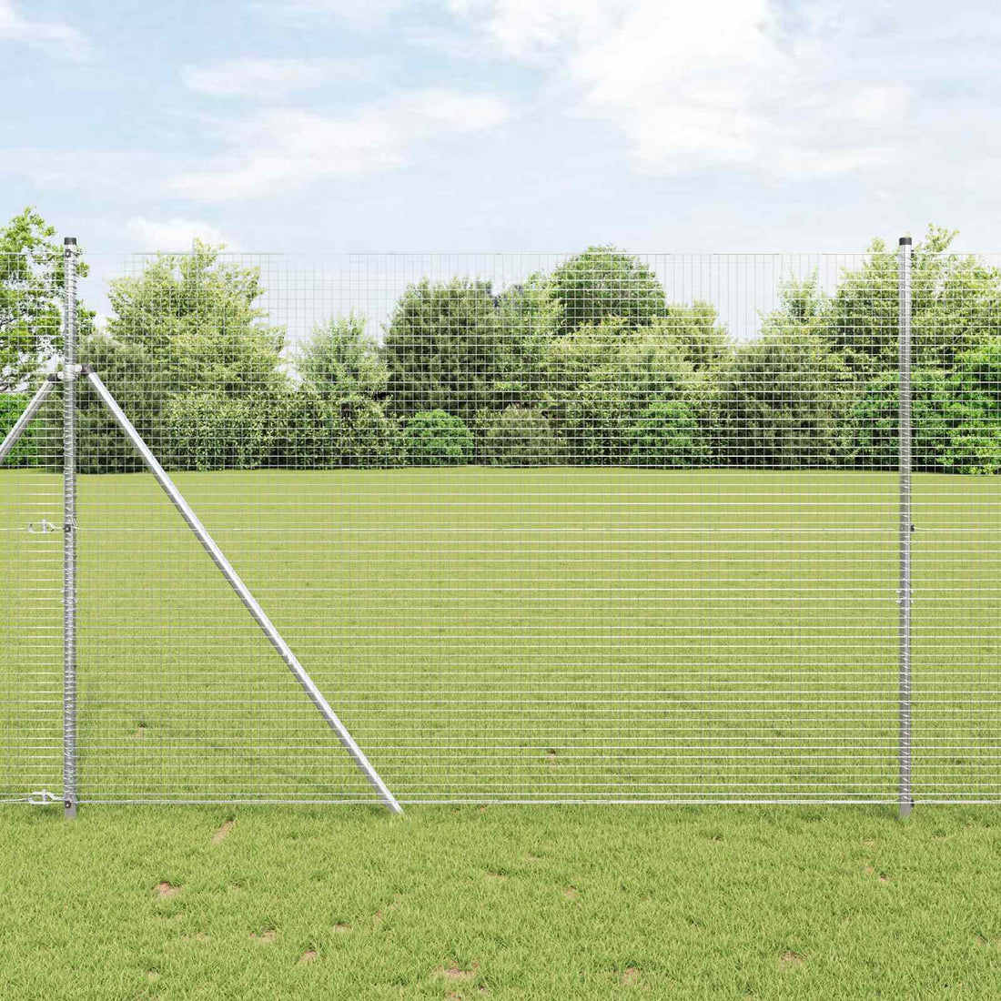 vidaXL Cerca de Alambre Soldado 5000 x 150 cm Plateado