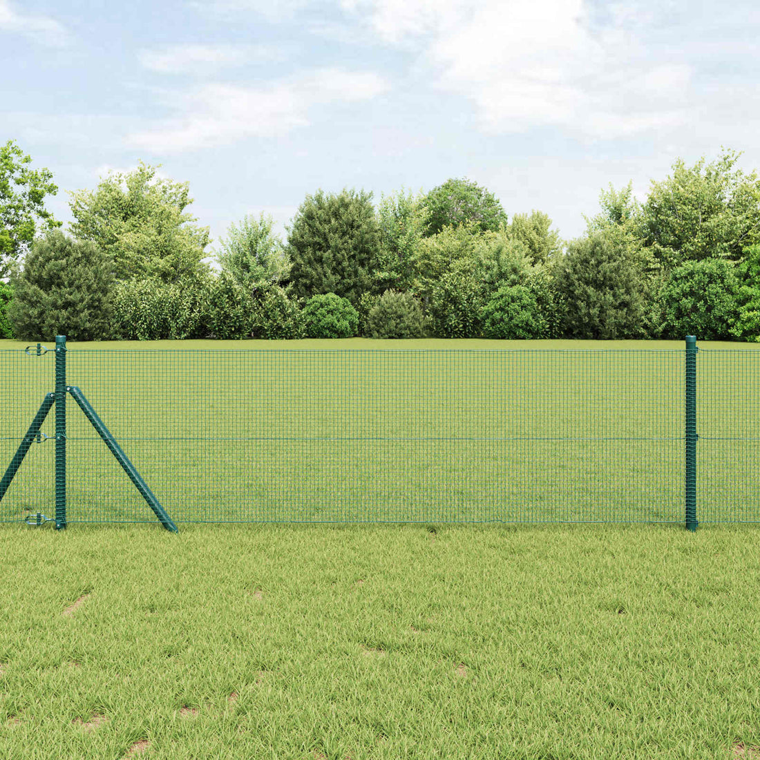 vidaXL Cerca de Alambre Soldado 2500 x 80 cm Verde