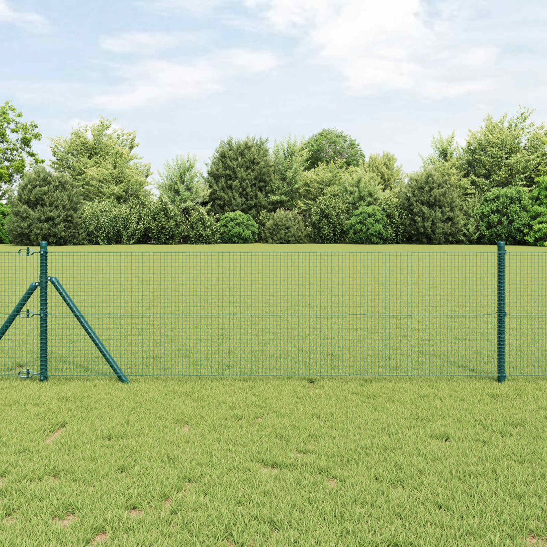 vidaXL Cerca de Alambre Soldado 2500 x 80 cm Verde