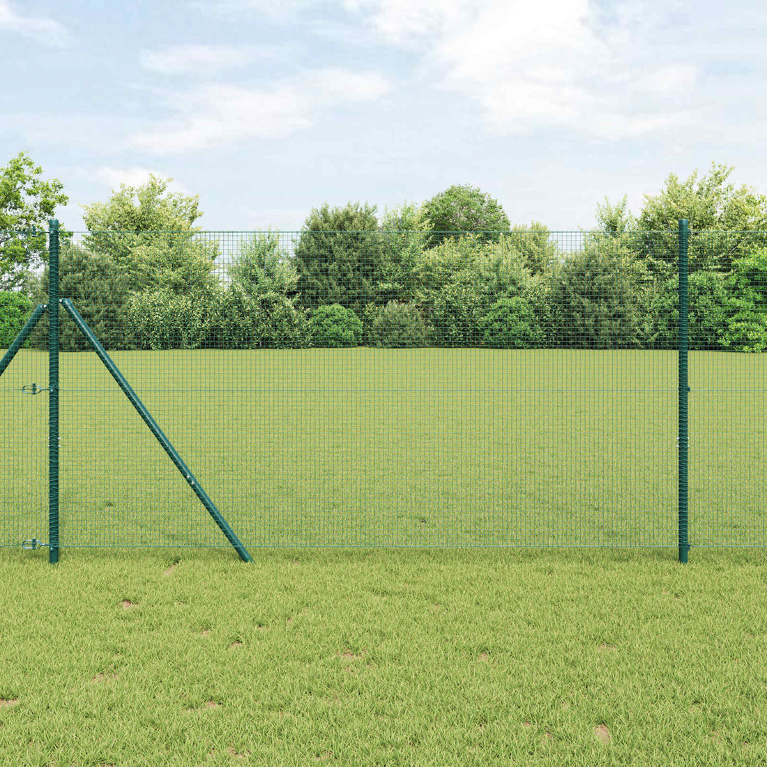 vidaXL Cerca de Alambre Soldado 2500 x 120 cm Verde