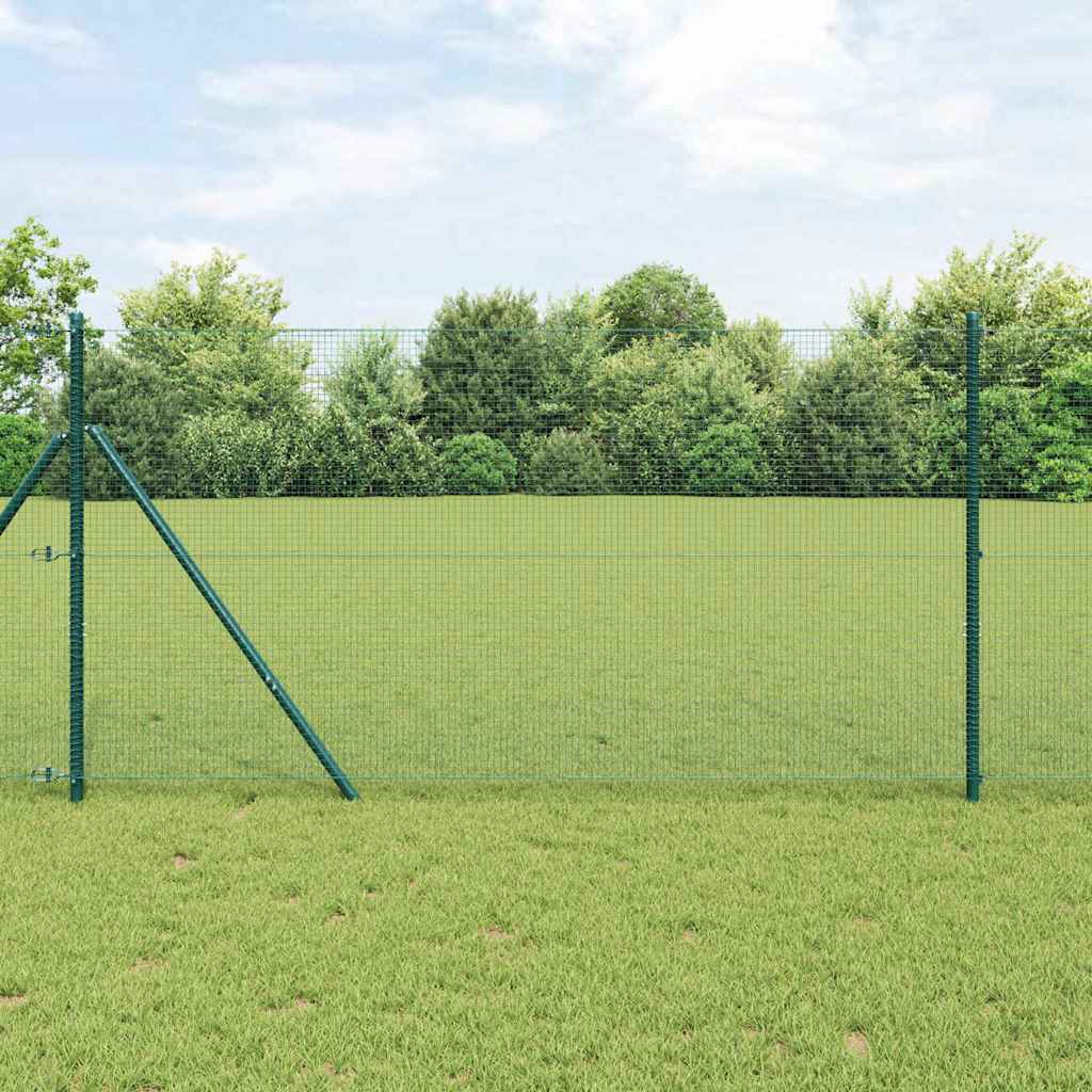 vidaXL Cerca de Alambre Soldado 2500 x 140 cm Verde