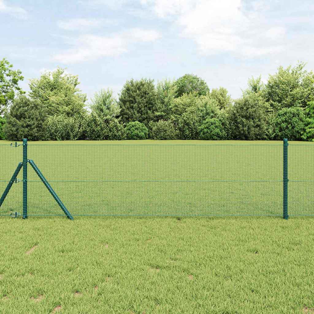 vidaXL Cerca de Alambre Soldado 2500 x 160 cm Verde
