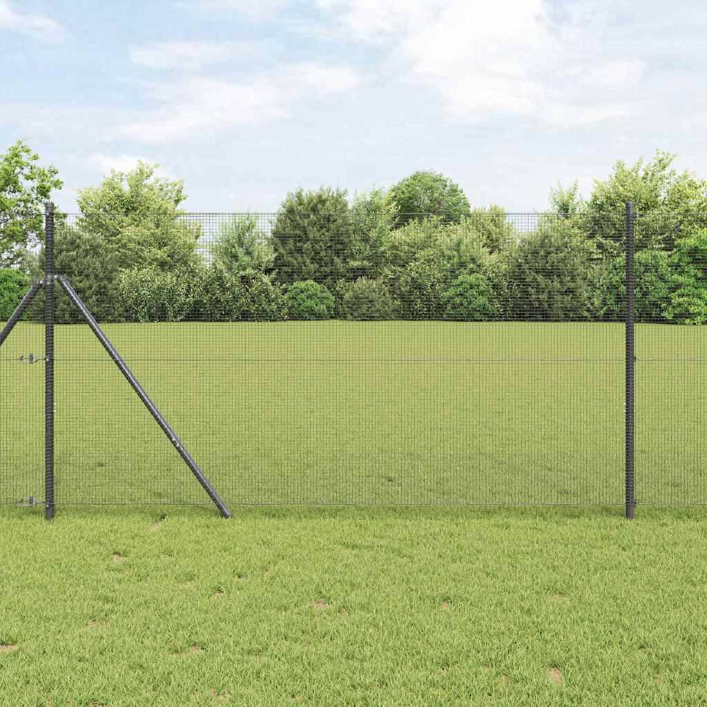 vidaXL Cerca de Alambre Soldado 1000 x 140 cm Gris