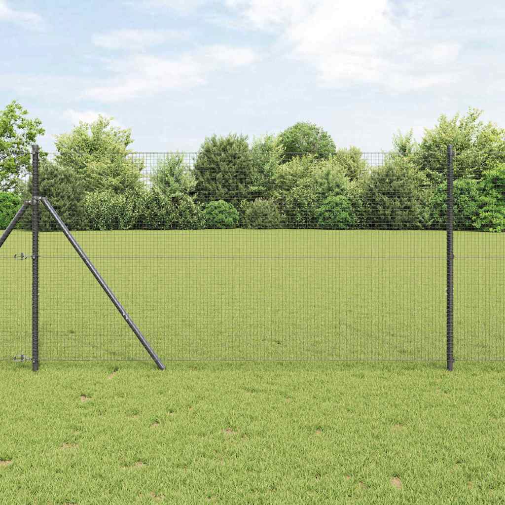 vidaXL Cerca de Alambre Soldado 5000 x 140 cm Gris