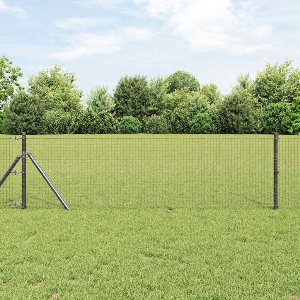 vidaXL Cerca de Alambre Soldado 10000 x 80 cm Gris