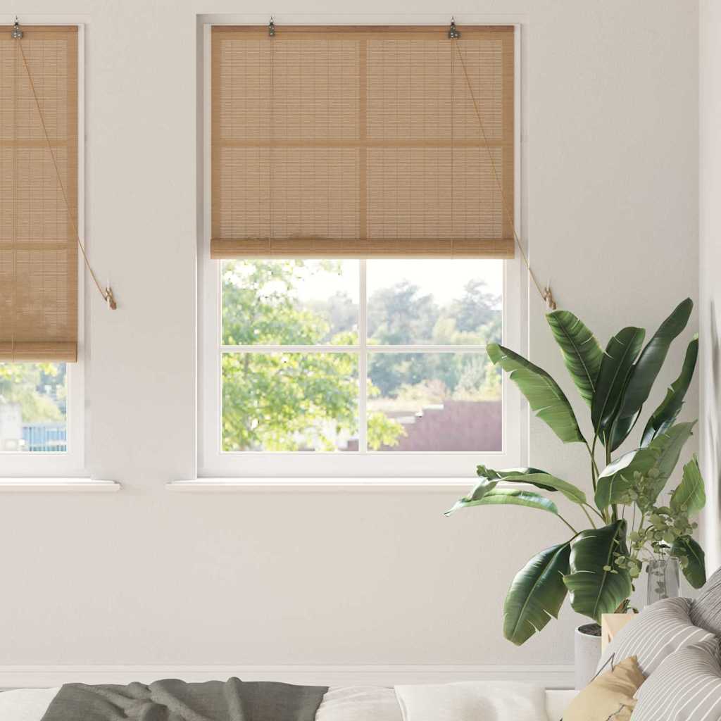 vidaXL Estor enrollable Marrón 120 x 220 cm Bambú