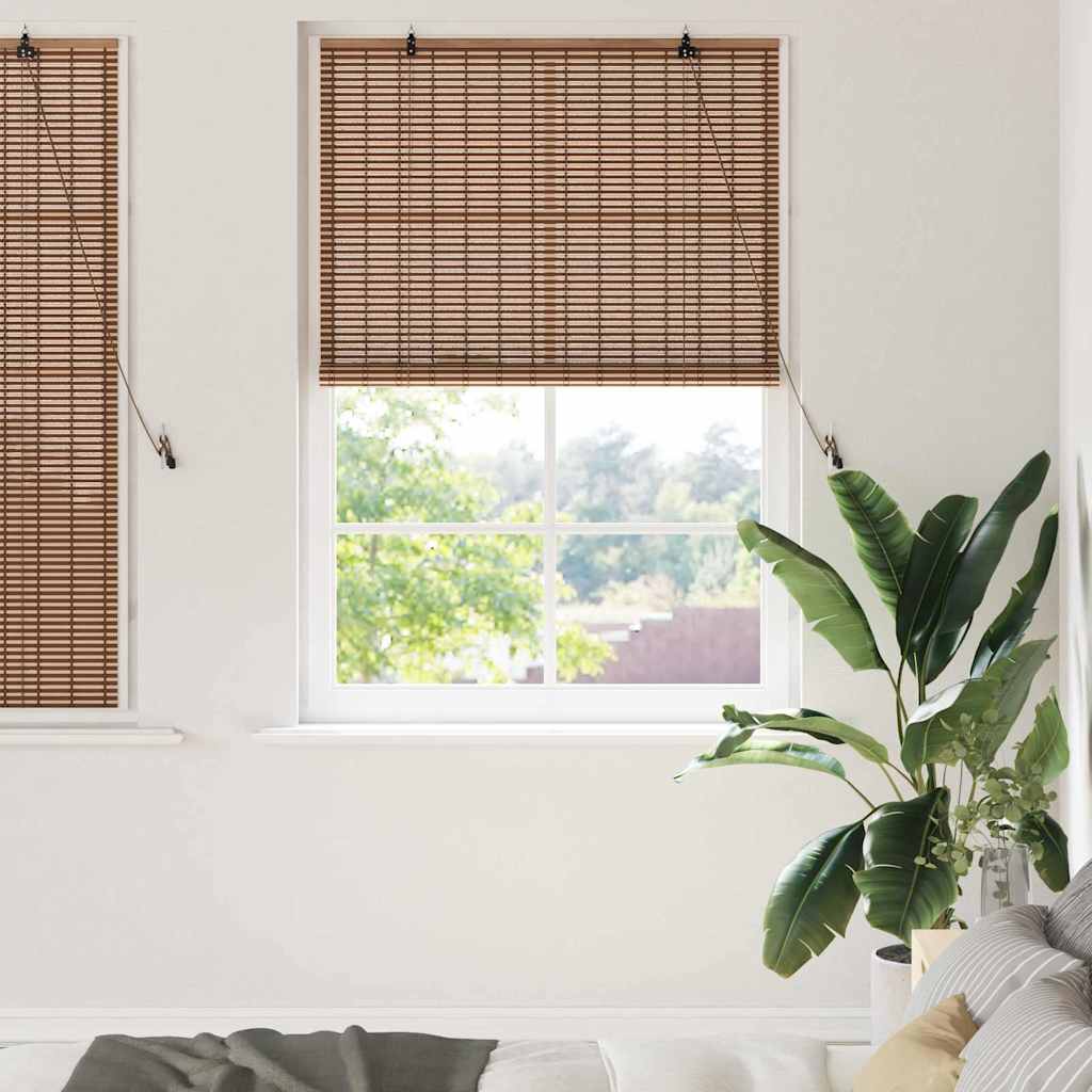 vidaXL Estor enrollable Marrón 100 x 160 cm Bambú
