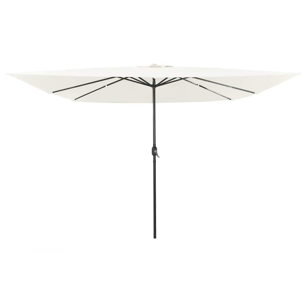 vidaXL Sombrilla de jardín Arena 295 x 295 x 245 cm Poliéster y Acero