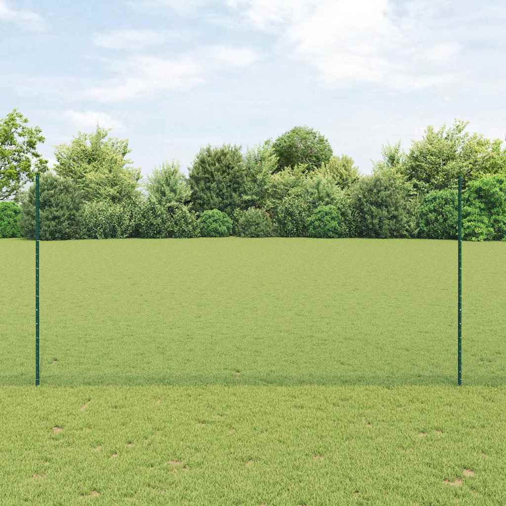vidaXL Valla hexagonal con poste 25 x 1,6 m Acero recubierto de PVC