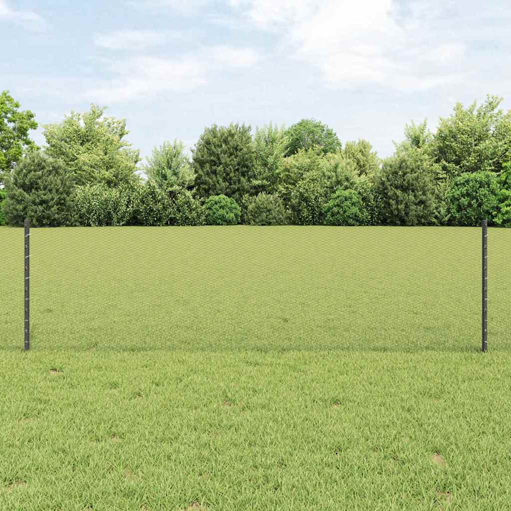 vidaXL Valla hexagonal con poste 100 x 0,6 m Acero recubierto de PVC