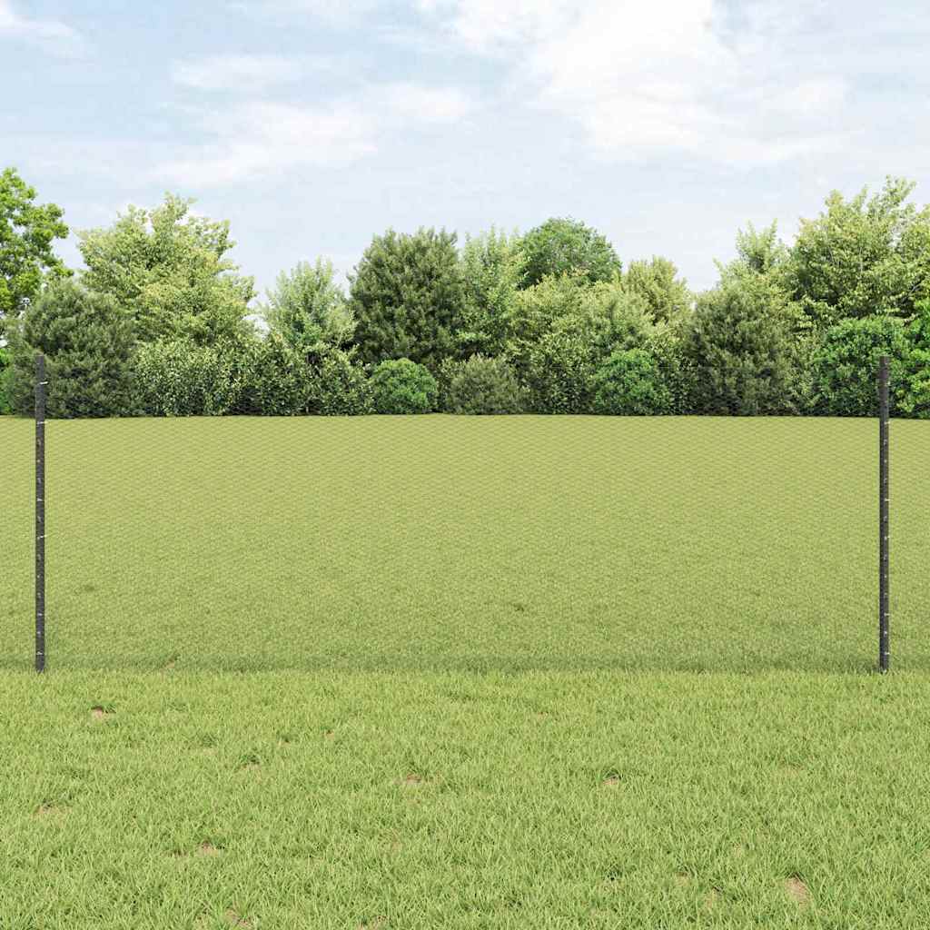 vidaXL Valla hexagonal con poste 100 x 0,8 m Acero recubierto de PVC