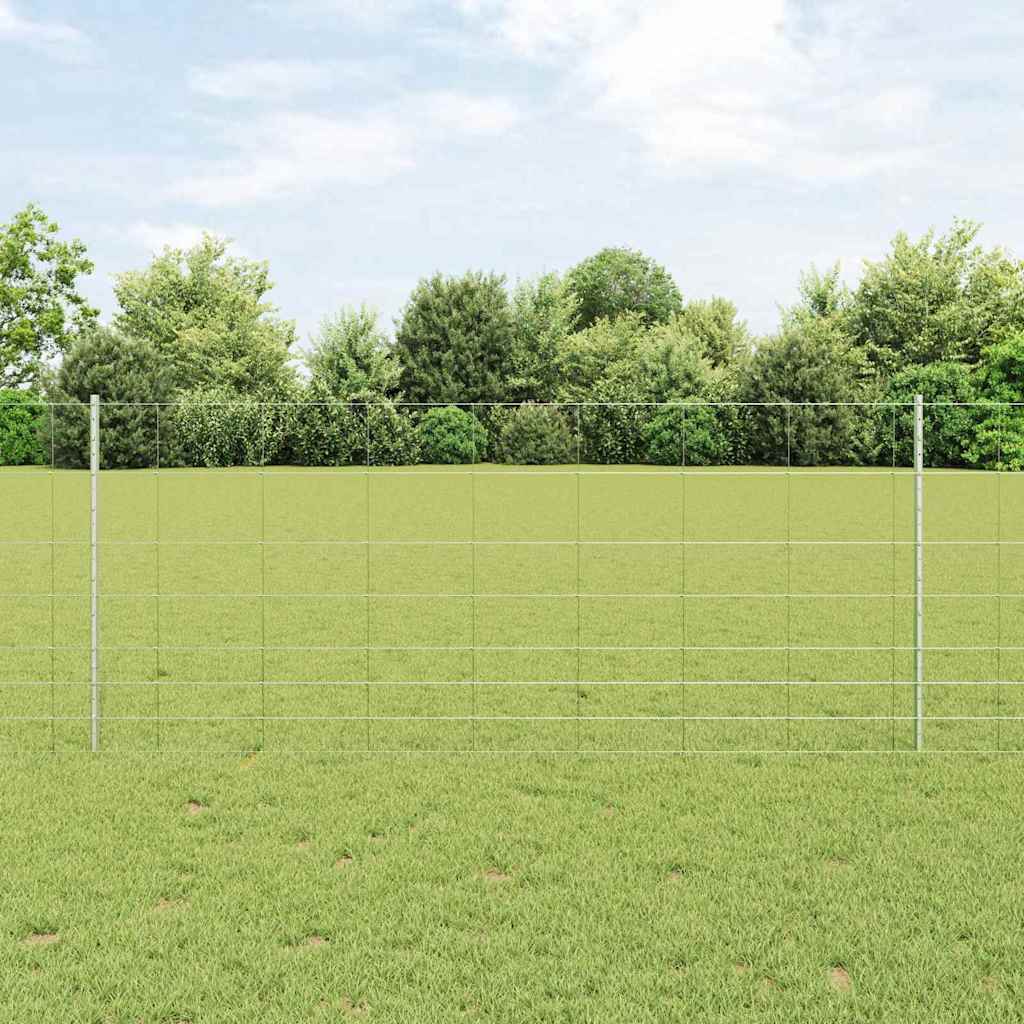 vidaXL Valla salvaje exterior con postes 50 x 1 m Acero Galvanizado