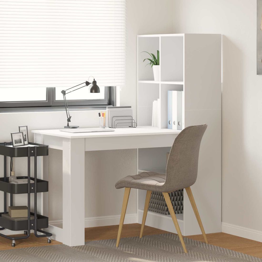 vidaXL Escritorio Madera de ingeniería 122 x 67 x 145 cm