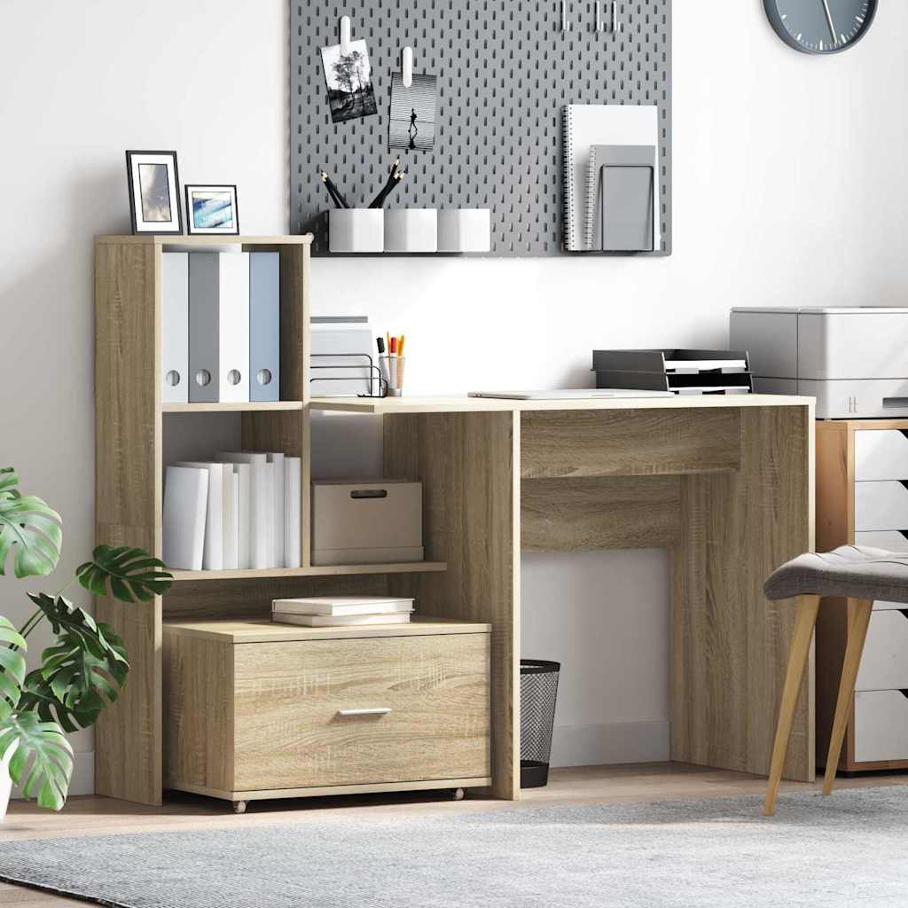 vidaXL Escritorio Roble Sonoma Madera de ingeniería