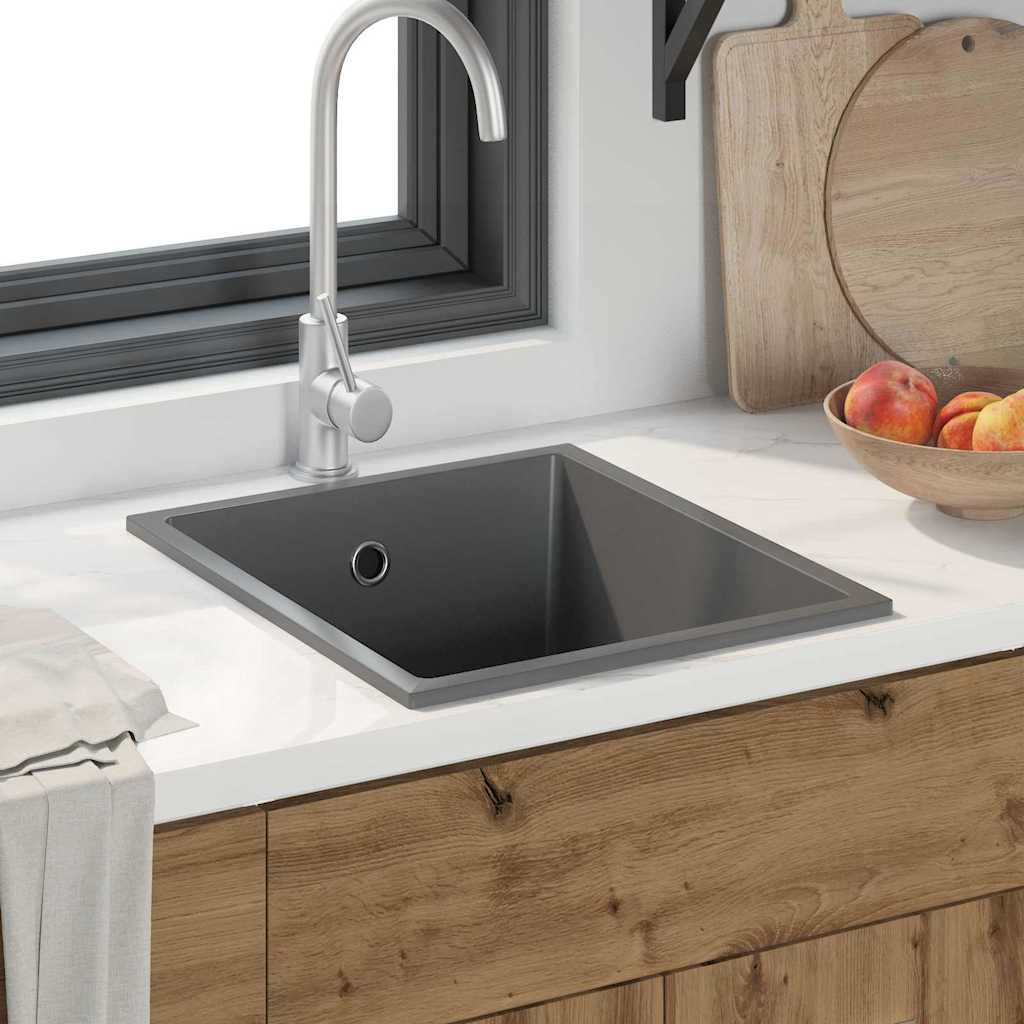 vidaXL Fregadero de cocina Gris 38 x 44 x 20 cm granito
