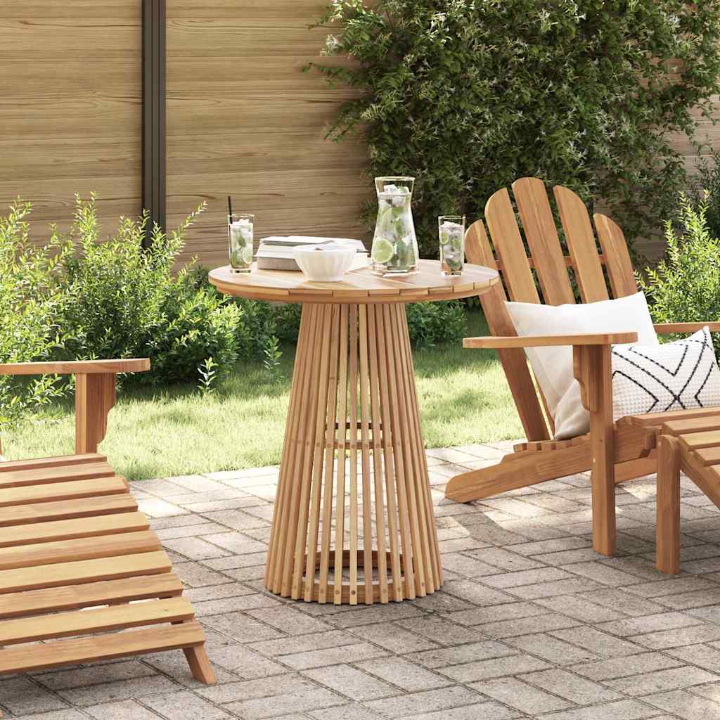 vidaXL Mesa lateral Marrón 70 x 70 x 75 cm Madera de teca maciza