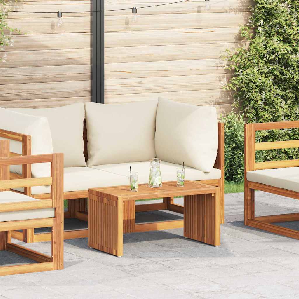 vidaXL Mesa auxiliar de jardín Marrón 70 x 37,5 x 35,5 cm