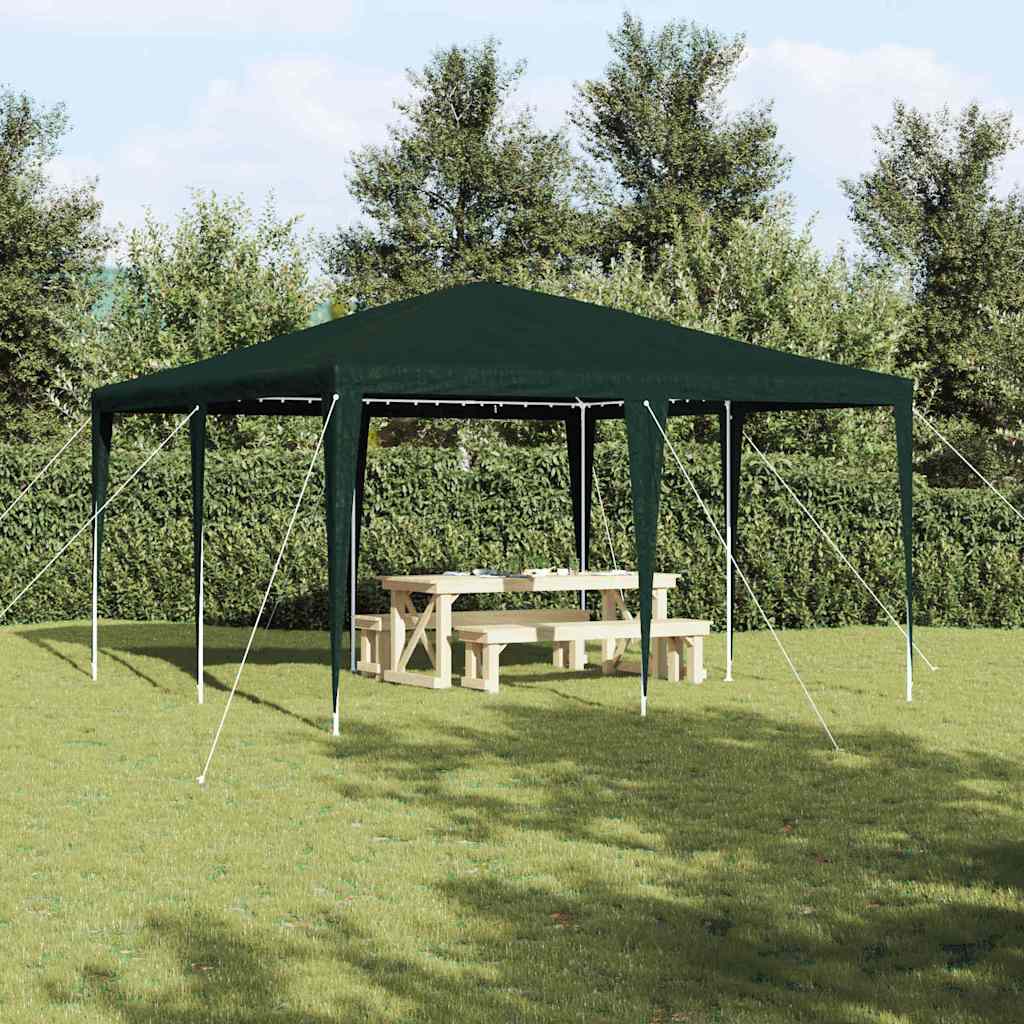 vidaXL Carpa de Fiesta Verde 400 x 400 x 266 cm Polietileno y Acero