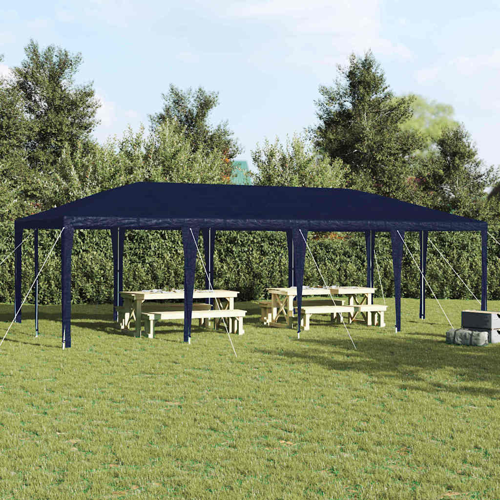 vidaXL Carpa de Fiesta Azul 800 x 400 x 266 cm Polietileno y Acero
