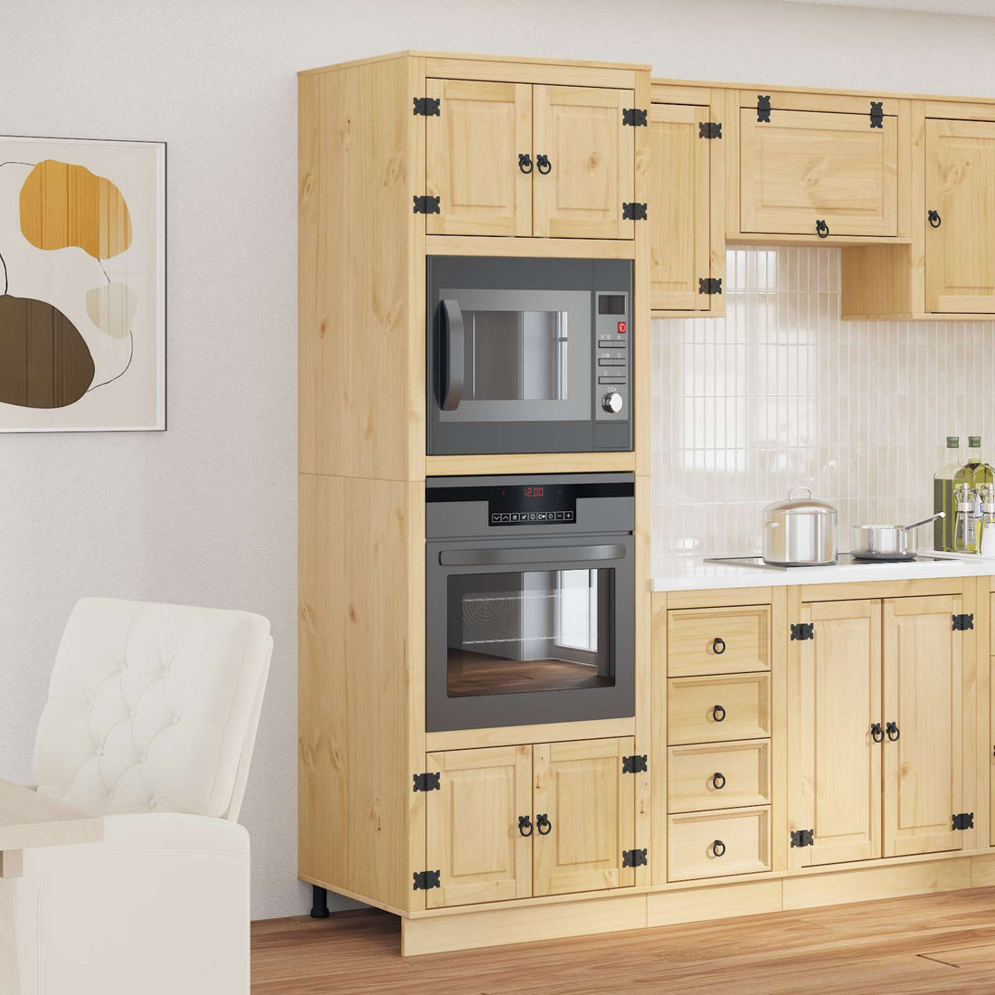 vidaXL Armario SKI Marrón Miel 66 x 58 x 207 cm Madera de pino macizo