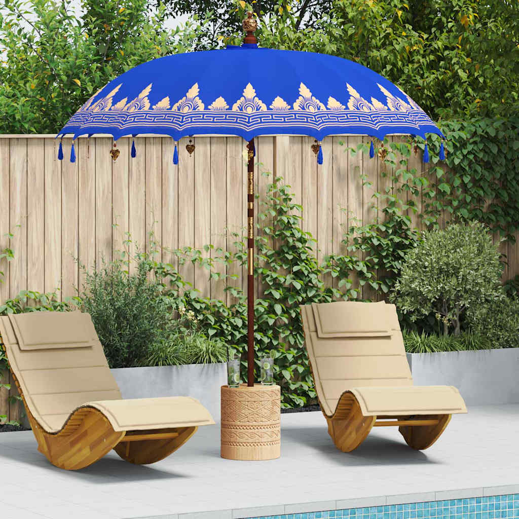 vidaXL Parasol Balinés Azul 215 x 215 x 260 cm Algodón