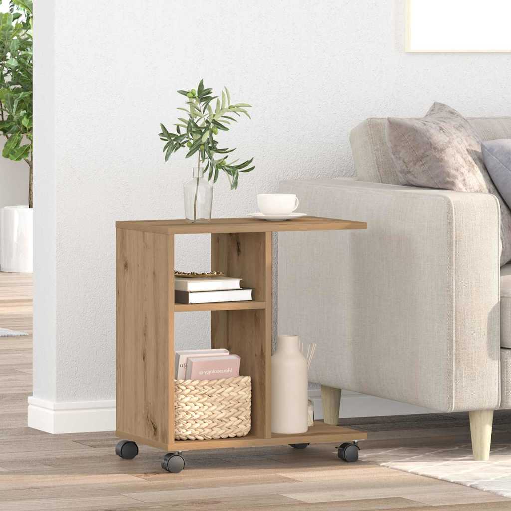 vidaXL Mesa Auxiliar Roble artisan 50 x 30 x 55 cm